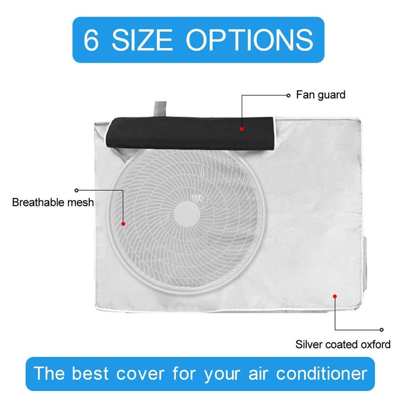 LKXHarleya Air Conditioner Covers for Outside Units, 35 x 12 x 24 in Waterproof Dustproof Sun Protection Air Conditioner Cover with Vent Hole for 2P AC Units - Image 4